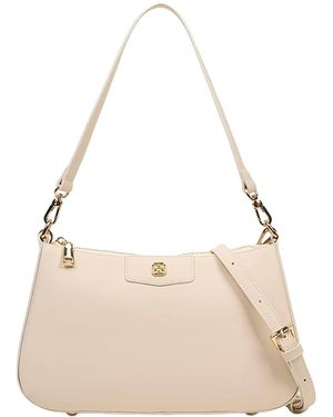 Desa Schultertasche Damen-Schultertasche Mit Verstellbarem Riemen - Natur