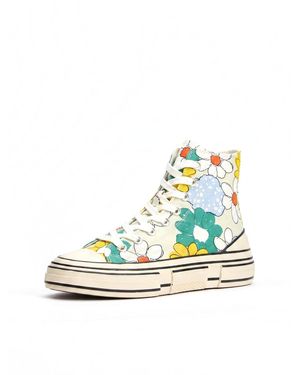 Jeffrey Campbell Sneaker High Jc Play Endorphin-H Canvas Multi Floral Shoes - Mehrfarbig