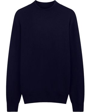 Gobi Cashmere Pullover Timeless Mock Neck Cashmere Sweater - Blau