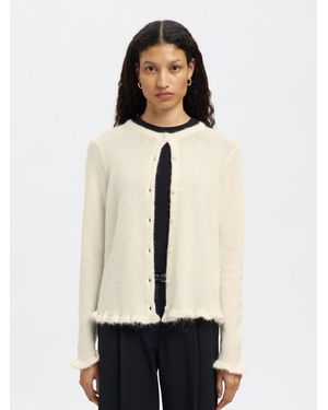 SELECTED Strickjacke - Natur