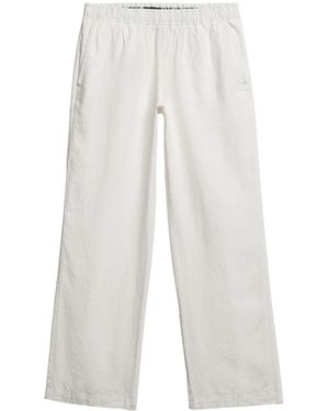 Superdry Leinenhose mit Kordelzug Weiß 42