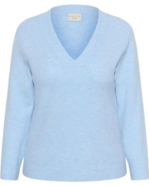 Kaffe Strickpullover Kcjilanda - Blau