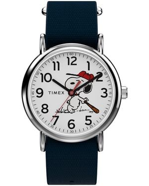 Timex Analoguhr X Peanuts Weekender Baseball - Schwarz