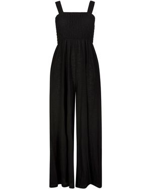 Apricot Wide-Leg Jersey Jumpsuit - Schwarz