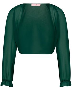 Vera Mont Bolero-Jacke Mit Gekräuseltem Ausschnitt - Grün