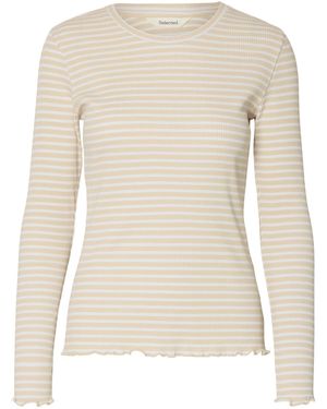 SELECTED Shirt Slfellen - Natur