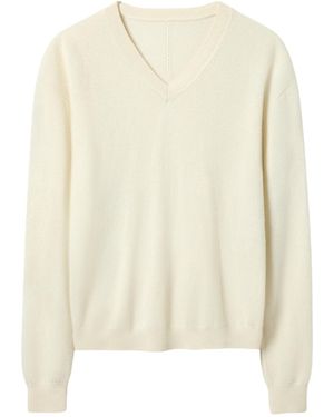 LILYSILK Pullover Baby-Kaschmir Pullover Mit V-Ausschnitt - Weiß