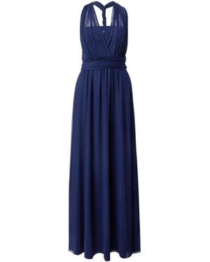 Swing Kleid Mit Schal - Blau