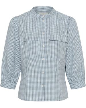 Part Two Bluse Chinette - Blau