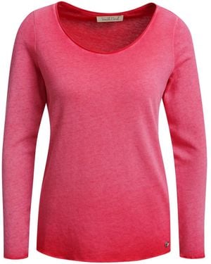 Smith & Soul Feinstrickpullover Mit Rollkanten - Rot