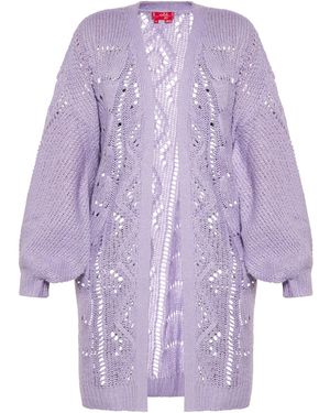 swirly Strickjacke - Lila