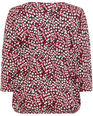 Olsen Shirt, Mit Elastischem Saum - Rot
