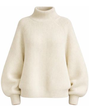 Worldclassca Oversizepullover Oversized Strickpullover Mit Stehkragen - Natur