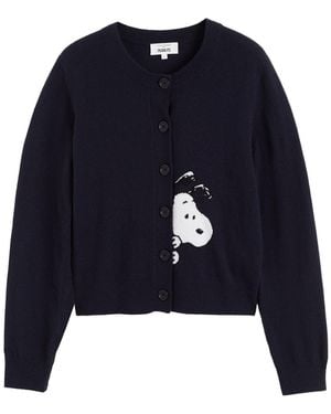 Chinti & Parker Strickjacke Sneeky Snoopy - Blau