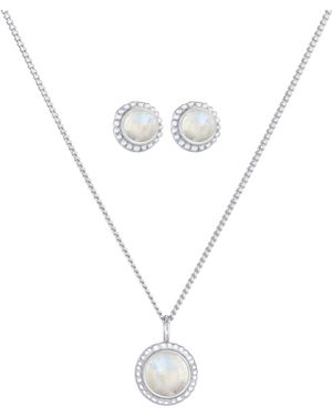 Elli Premium Schmuckset Mondstein - Weiß