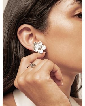 Hey Happiness Ohrringe Daisy Flower Stud - Schwarz