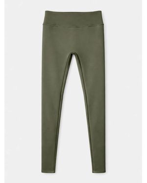 LEAFLETIC Leggings Long Leggings With Back Gathering - Grün