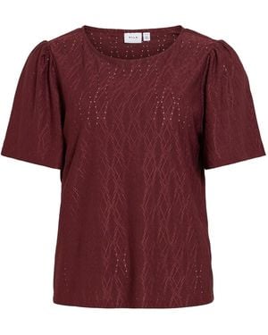 Vila T-Shirt Vibelli - Rot