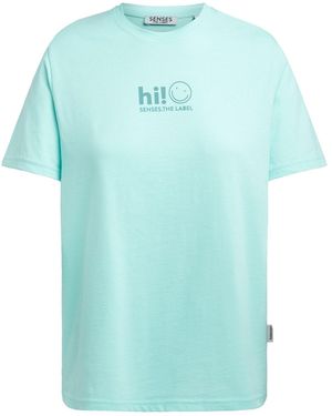 SENSES.THE LABEL T-Shirt Tu:Lip Mit Print - Blau