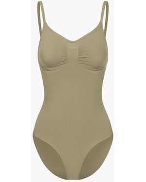 Cream Shapingbody Bodysuit Sculpting Shapewear Mit Slip - Grün