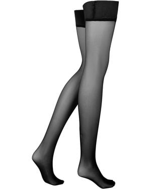 Hunkemöller Overknee Strümpfe Stay Ups 15 Denier Second Skin - Schwarz