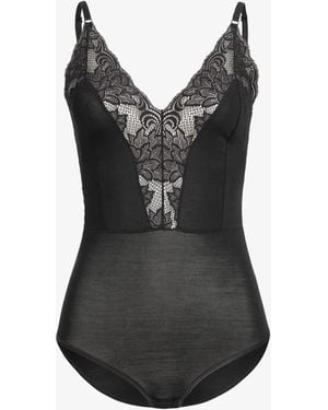 erlich textil Spitzenbody Hannah - Schwarz