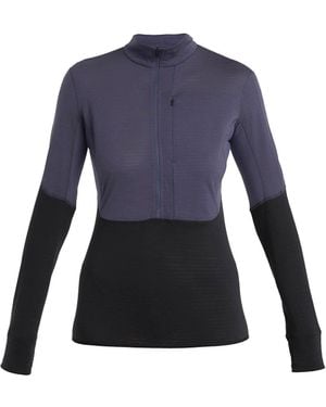 Icebreaker Sportsweatshirt 200 Realfleece Descender - Blau