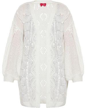 swirly Strickjacke - Weiß