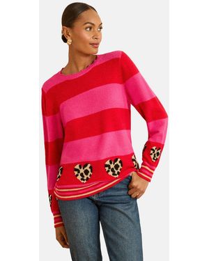 Love & Roses Pullover - Rot