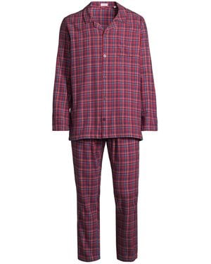 Seidensticker Pyjama Lang Soft Flannel - Rot
