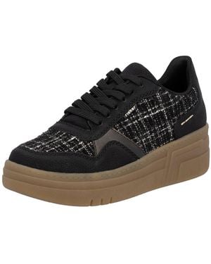 Rieker Plateausneaker Basket-Sneaker, Schnürschuh, Halbschuh Mit Weichem Schaftrand - Schwarz