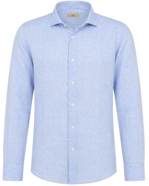 Alea Hemd Camicia Lino - Blau