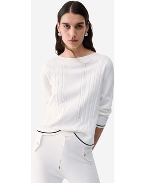 Liu Jo Pullover Ecs Maglia Chiusa Tf6189 Ms63L - Weiß