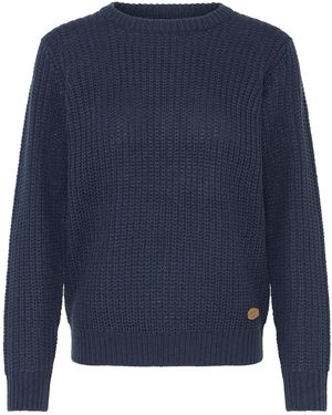 Oxmo Strickpullover Oxedna Oneck - Blau