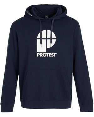 Protest Pullover Classic Logo Hoody - Blau
