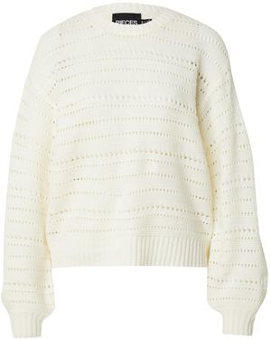 Pieces Pullover 'Pcmolly' - Weiß