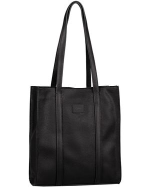Gabor Shopper Elfie, aus fein genarbtem, glattem Kunstleder und mit einem Logo Rubber Patch - Schwarz