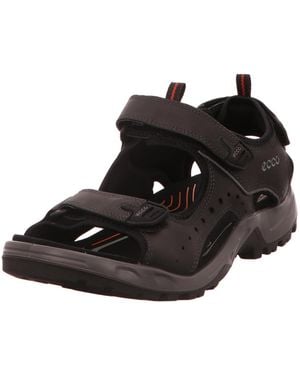 Ecco Sandale Sandalette Herren 822044/12001 Rauleder - Schwarz