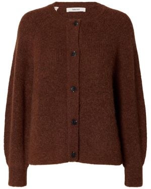 SELECTED Strickjacke Slflulu - Braun