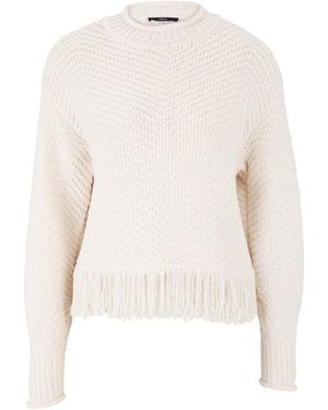 Zero Pullover Mit Fransen - Weiß