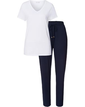 Hanro Pyjama Sleep & Lounge - Blau