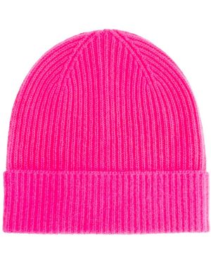 Zwillingsherz Strickmütze Umschlagsmütze Rippe - Pink