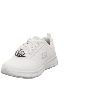 Skechers Sneaker Low Schnürschuh Damen 76576Ec Wht Kunststoff (Synthetik) - Weiß