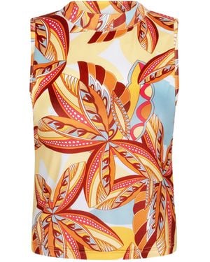 Chic by Lirette Top Crop Top Halter Palm - Orange