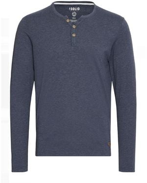 Solid Rundhalsshirt Volko - Blau