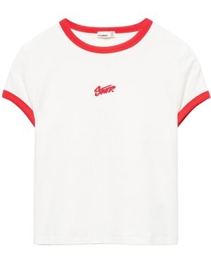 Pull&Bear T-Shirt Stwd - Weiß