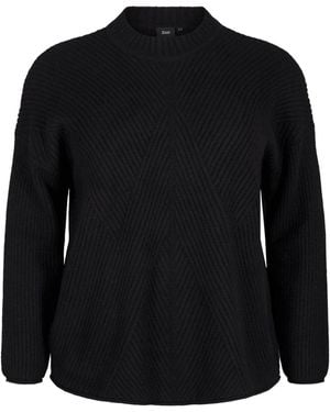 Zizzi Pullover 'Cacomfy' - Schwarz