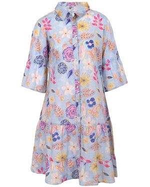 VICCI Germany Sommerkleid Mit Durchgehende Knopfleiste - Weiß