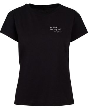 Merchcode T-Shirt 'Happines' - Schwarz
