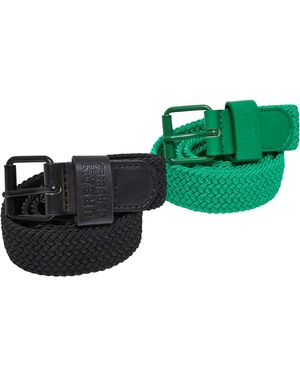 Urban Classics Elastic Belt Set Kids - Grün